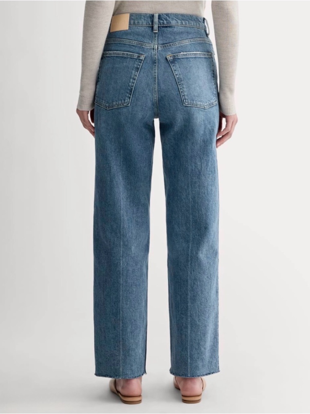 Everlane Way High Jean Distressed Raw Hem High Rise 31 NWT - Picture 2 of 15